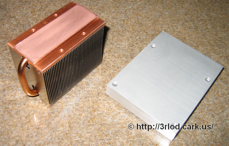 Heatsinks after lapping to smooth the contact service.