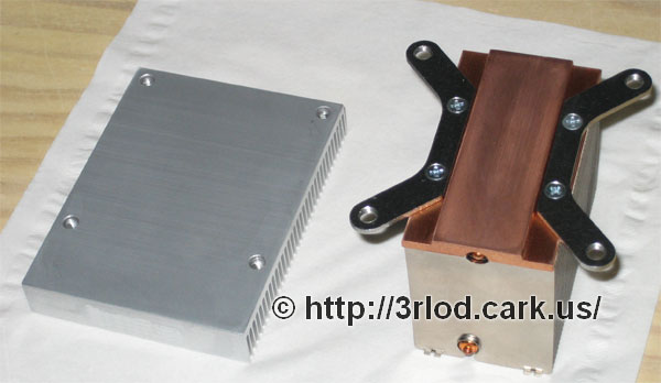 Clean GPU and CPU heatsinks ready to go onto the GPU/CPU.